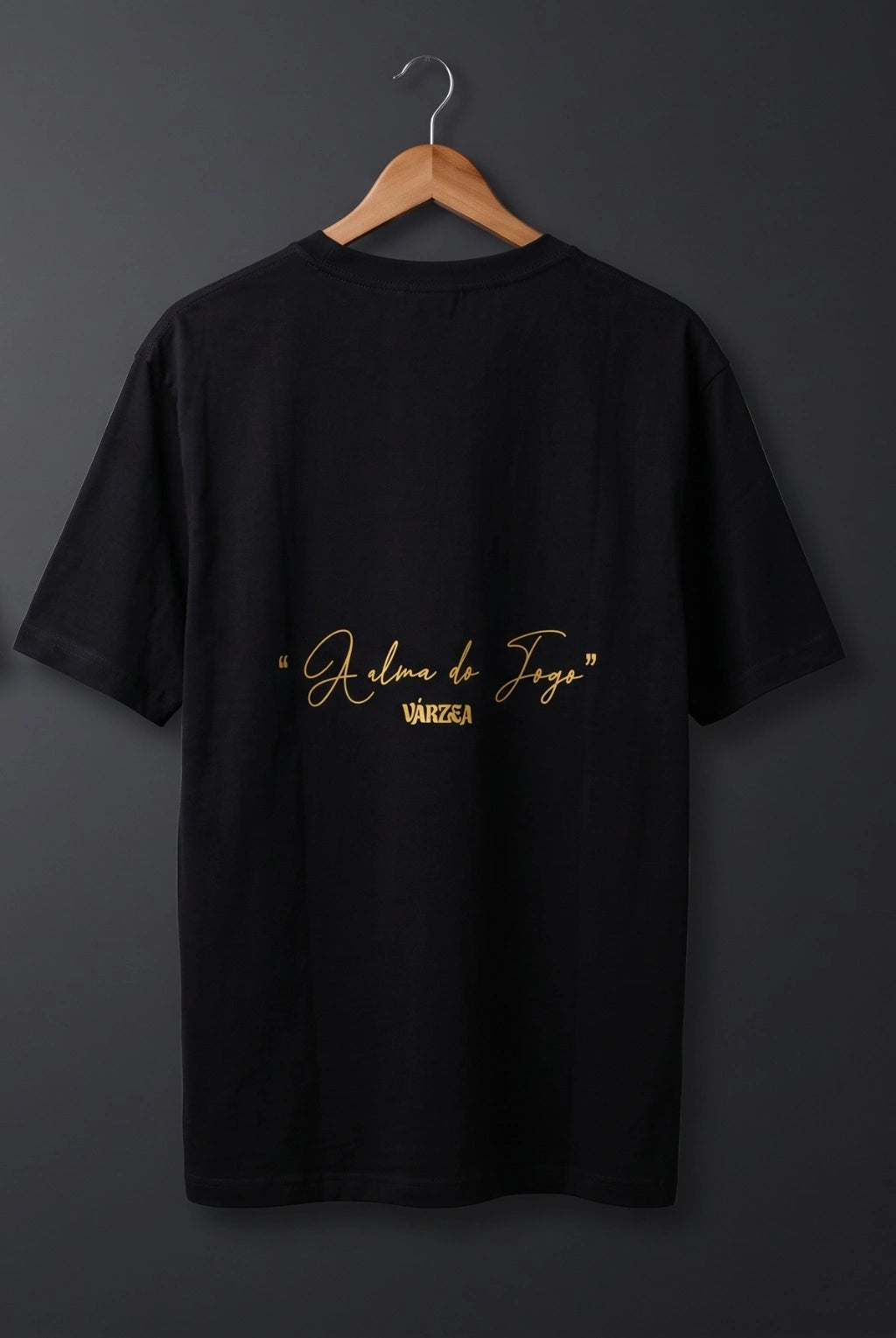 Camiseta Várzea negra, espalda